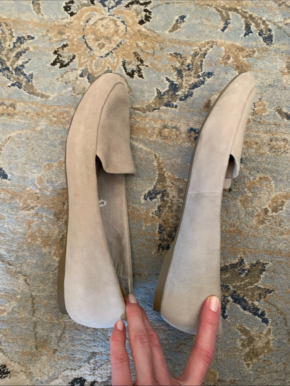 GAP Womens Suede Slip-On Loafers in Beige - Picture 3 of 3